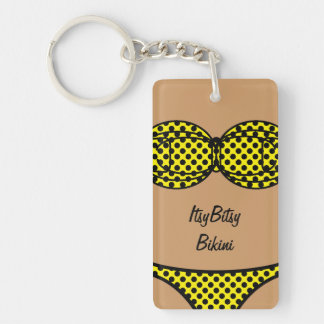 Llavero Punto de polka negro bikini