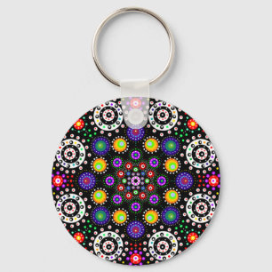 Llavero Punto psicodélico Mandala