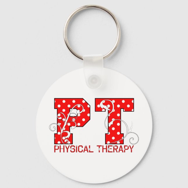 Llavero puntos de polka blanco rojo pt (Anverso)