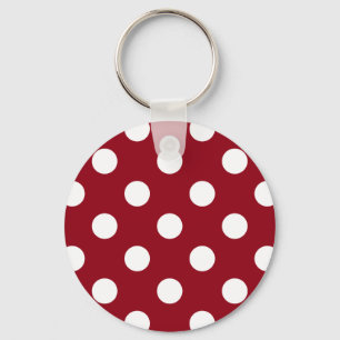 Llavero Puntos de Polka Blanco sobre el rojo Criminson