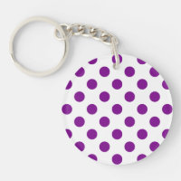 Puntos de polka morado y blanco