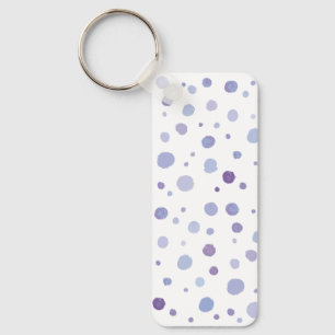Llavero puntos de polka pintados a mano