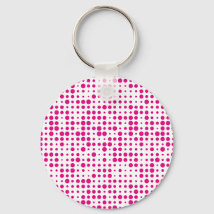Llavero Puntos de Polka Rosa