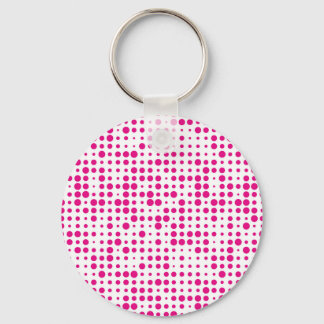 Llavero Puntos de Polka Rosa
