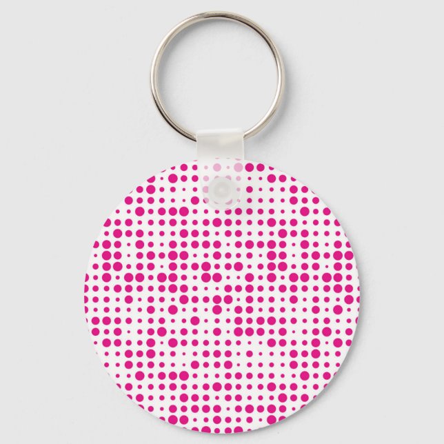Llavero Puntos de Polka Rosa (Anverso)