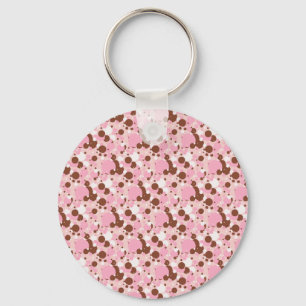 Llavero Puntos napolitanos 01-Lt-KEYCHAIN rosado