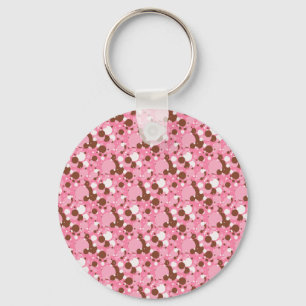 Llavero Puntos napolitanos 02 Pink Dark-KEYCHAIN
