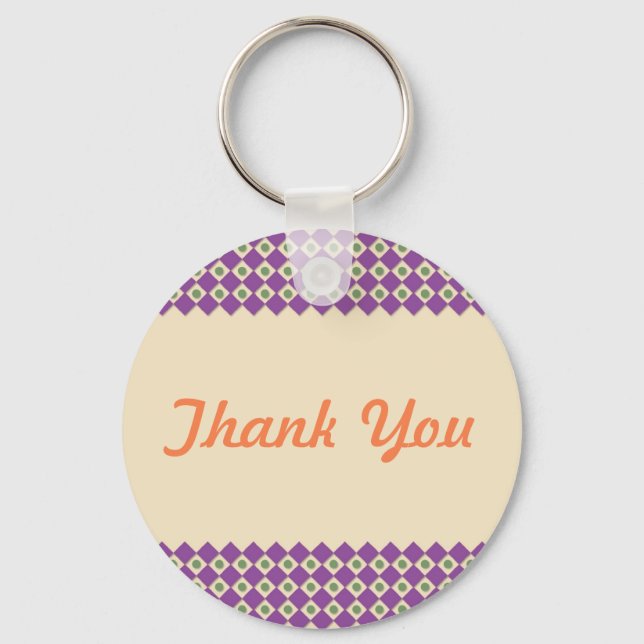 Llavero Puntos y cuadrados Gracias Plantilla de Keychain (Anverso)