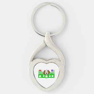 Llavero Pup N Play Corazón torcido Cadena Metalizado