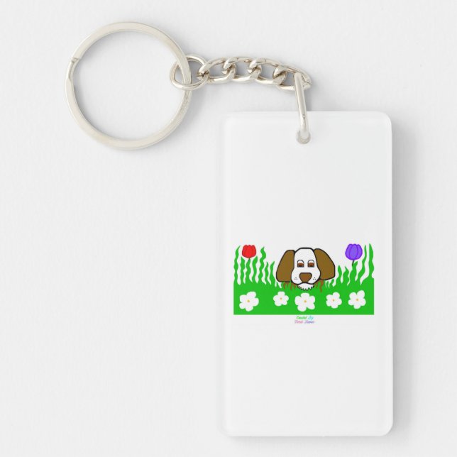 Llavero Pup N Play Rectangle Keychain (Frente)