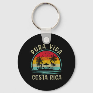 Llavero Pura Vida Beach Costa Rica Palm Tree Family Summer