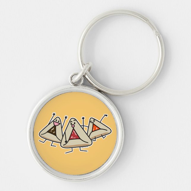 Llavero Purim hamantaschen los pasteles Sameach Oznei (Frente)