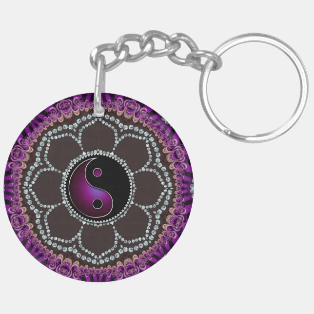 Llavero Purple Balance Energy Yin Yang (Atrás Derecha)