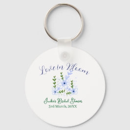 Llavero Purple boho love in Bloom bridal shower name retro