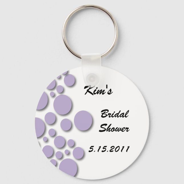 Llavero Purple Bubble Bridal Shower Key Chain (Anverso)