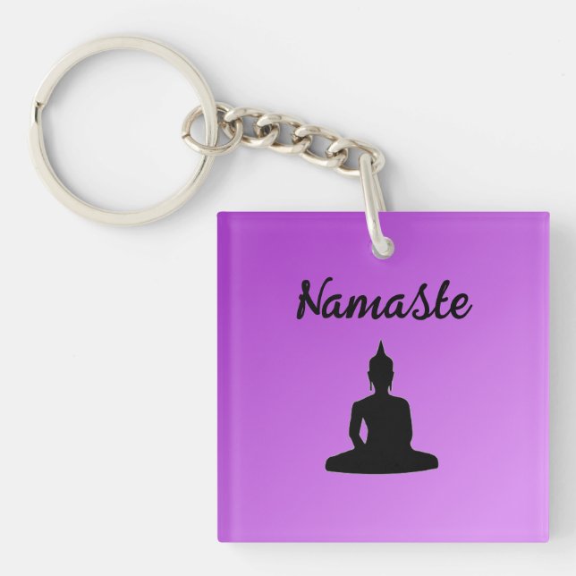 Llavero Purple Buddha Namaste (Frente)