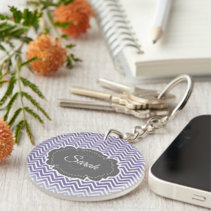 Llavero Purple Chevron personaliza la cadena de claves acr