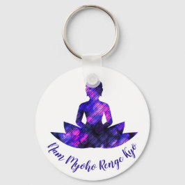 Llavero Purple espiritual Lotus Yoga Nam Myoho Renge Kyo