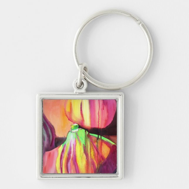 Llavero Purple Figs arte original acuarela pintura de gote (Frente)