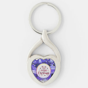 Llavero Purple Gorgeous Emerald Merry Christmas