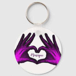 Llavero Purple Hand Xray Heart