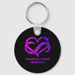 Llavero Purple Heart Hope Love Faith Pancreatic Cancer Awa