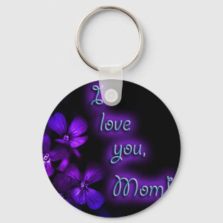 Llavero Purple I Love You Mom diseño