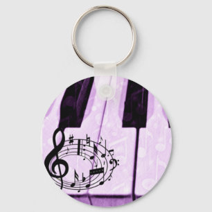 Llavero Purple Keys y notas musicales_