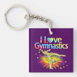 LLAVERO PURPLE ME ENCANTA LA GIMNASTICA KEYCHAIN