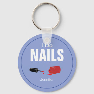 Llavero Purple Modern I Do Nails Nail Technician