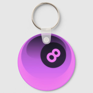 Llavero Purple Neon 8 Ball