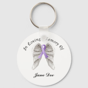 Llavero Purple Ribbon All Cancer In Memory