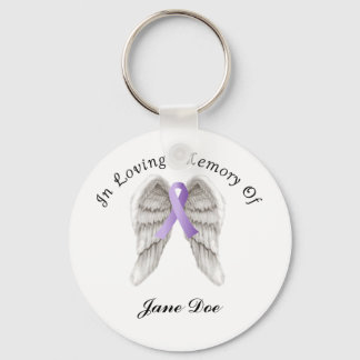Llavero Purple Ribbon All Cancer In Memory