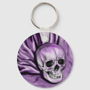 Llavero purple skull key chain