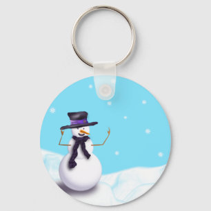 Llavero Purple Snowman