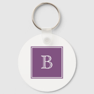 Llavero Purple Square Monograma Básico Keychain