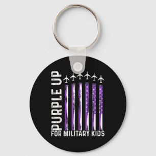 Llavero Purple Up Para Niños Militares Bandera Estadounide