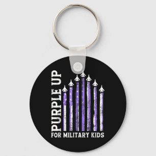 Llavero Purple Up Para Niños Militares Mes De Niños Milita