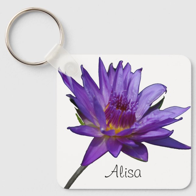 Llavero Purple Waterlily Lotus Keychain (Anverso)