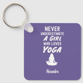 Llavero Purple Yoga Gifts For Kids Yogi Girls Lover
