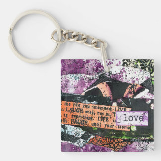 Llavero Purply Plum Love Keychain