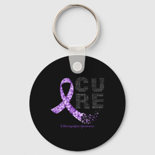 Llavero Púrpura Cinta Fibromialgia Conciencia