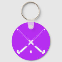 Púrpura de la cadena de teclas de silueta de hocke