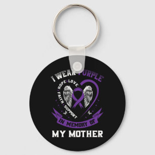 Llavero Púrpura en memoria de mi madre, conciencia de epil