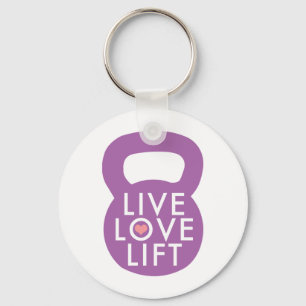 Llavero Púrpura "Live Love Lift"