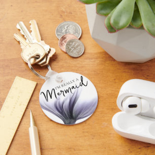 Llavero Púrpura Mermaid Tail Realmente soy una sirvienta