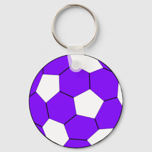 Llavero Púrpura y blanco del fútbol del fútbol