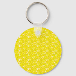 Llavero Purpurina Amarillo Keychain