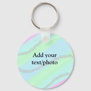 Llavero Purpurina azul rosa verde brillante color pastel a