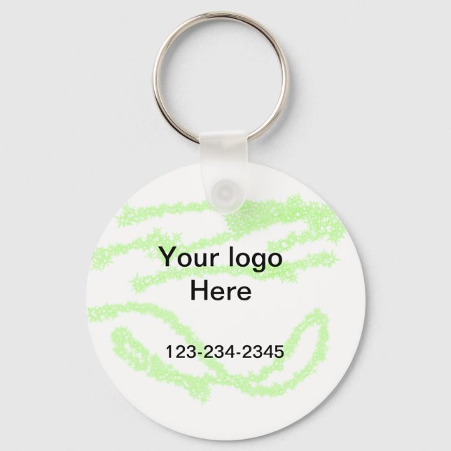 Llavero Purpurina brillante verde simple añada su número d (Anverso)